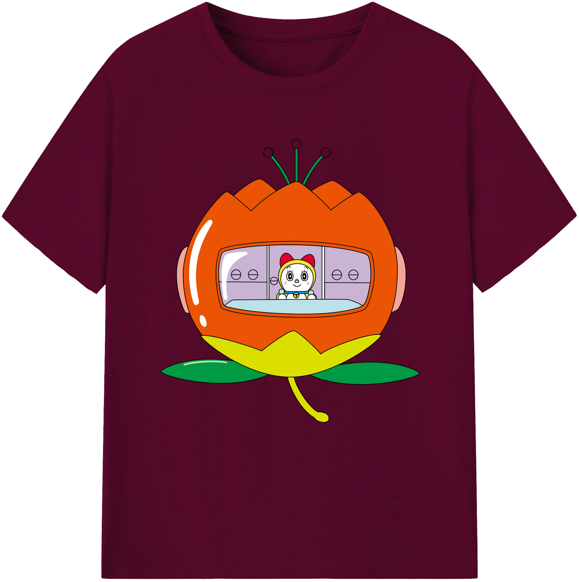 （画像用） ドラえもん ドラミ Doraemon Dorami レディースカジュアルプリントTシャツ（綿100％）